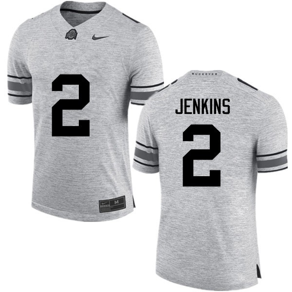 Ohio State Buckeyes #2 Malcolm Jenkins Men Official Jersey Gray